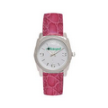 Women's Pedre Contempo watch with pink croco-grain strap